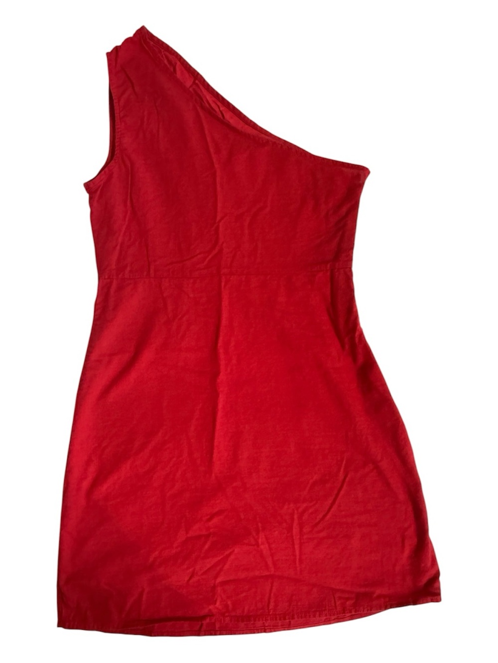 SHEIN Red One-Shoulder Bodycon Mini Dress - Size L